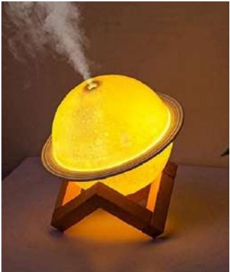 Saturn Humidifier for Bedroom, Office Table and Modern Desk Decor, Unique Air Moisture Gift Item for Daily Comfort, Home Styling and Corporate Gifting Use